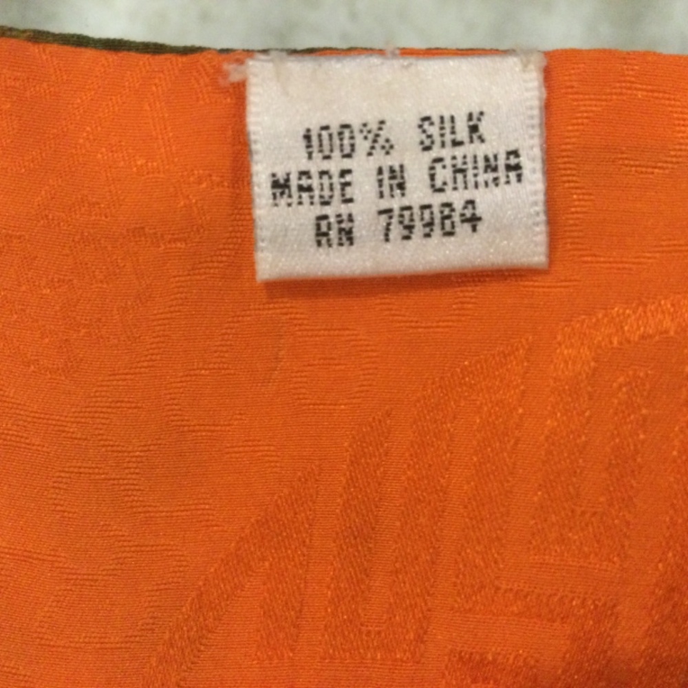 100% Silk Kimono Style Long Scarf, Vintage - Picture 4 of 8